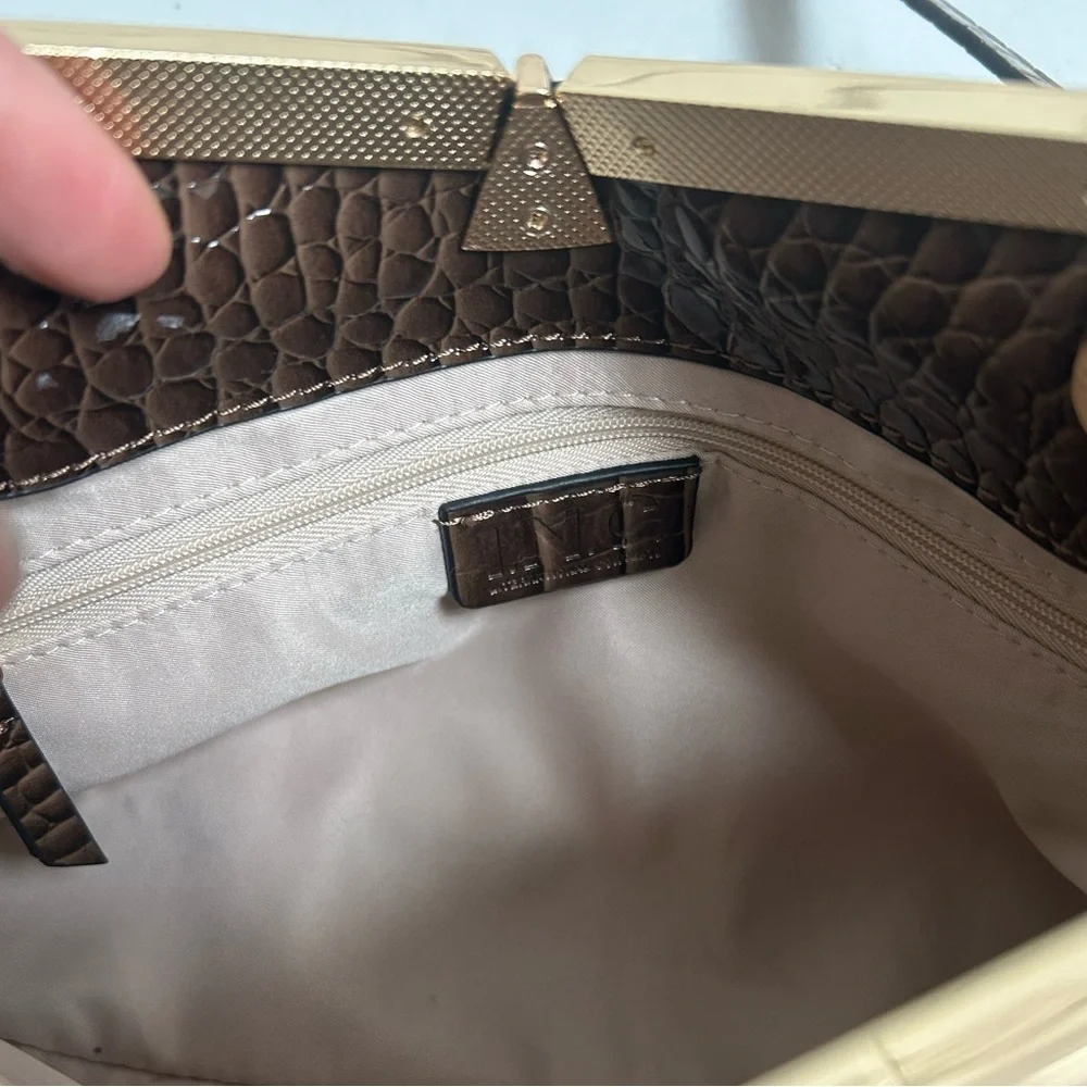 I.N.C. International Concepts Bawdii Croc-Embossed Shoulder Bag🤎🐊